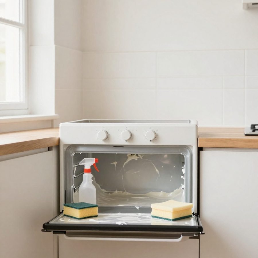 Forno com crosta de gordura